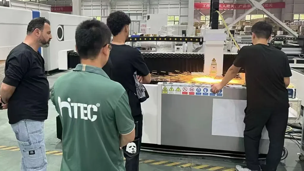 Algeria customers visiting HITEC Laser factory