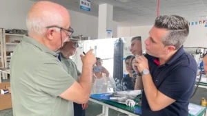 England customers visiting HITEC Laser factory