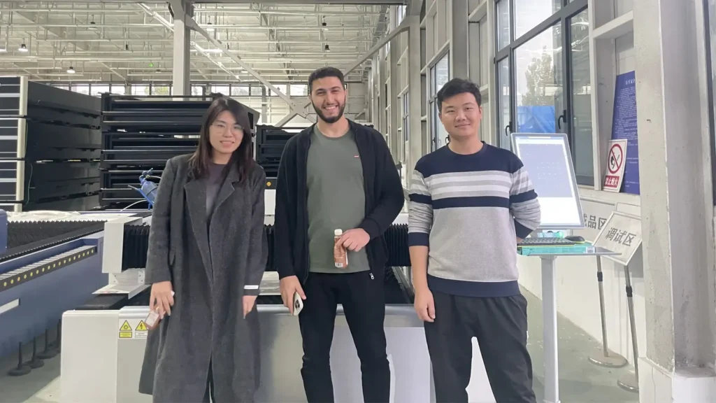 France customers visiting HITEC Laser factory