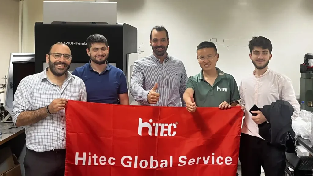 HITEC Laser engineer providing after-sales service in Lebanon