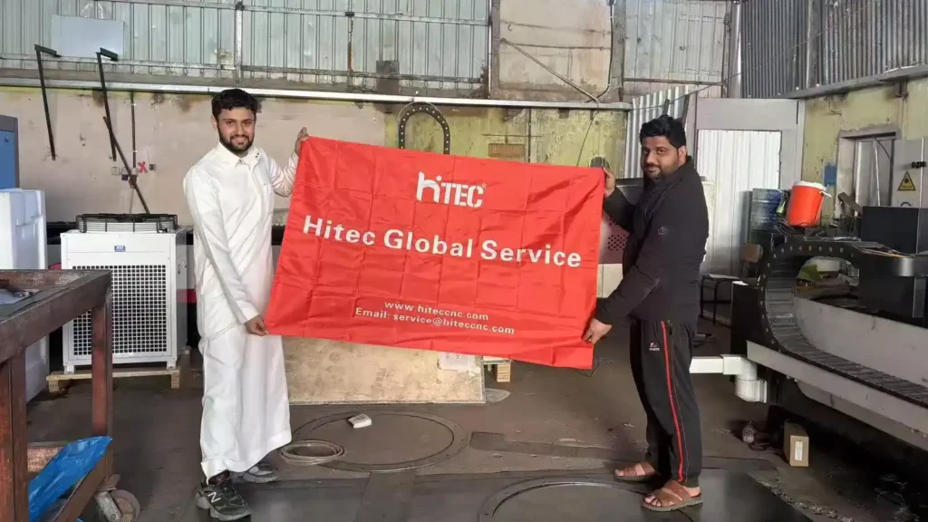 HITEC Laser engineer providing after-sales service in UAE