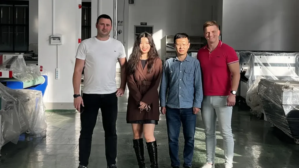 Kazakhstan customers visiting HITEC Laser factory