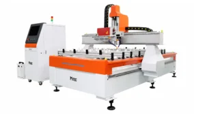 Left 45 degree view of large format glass laser sandblasting machine