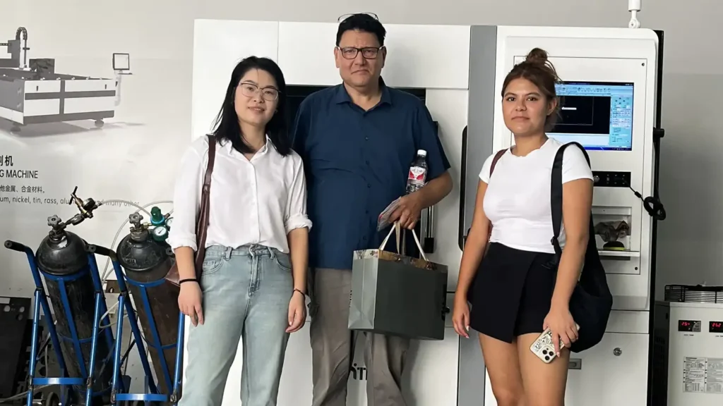 Sweden customers visiting HITEC Laser factory