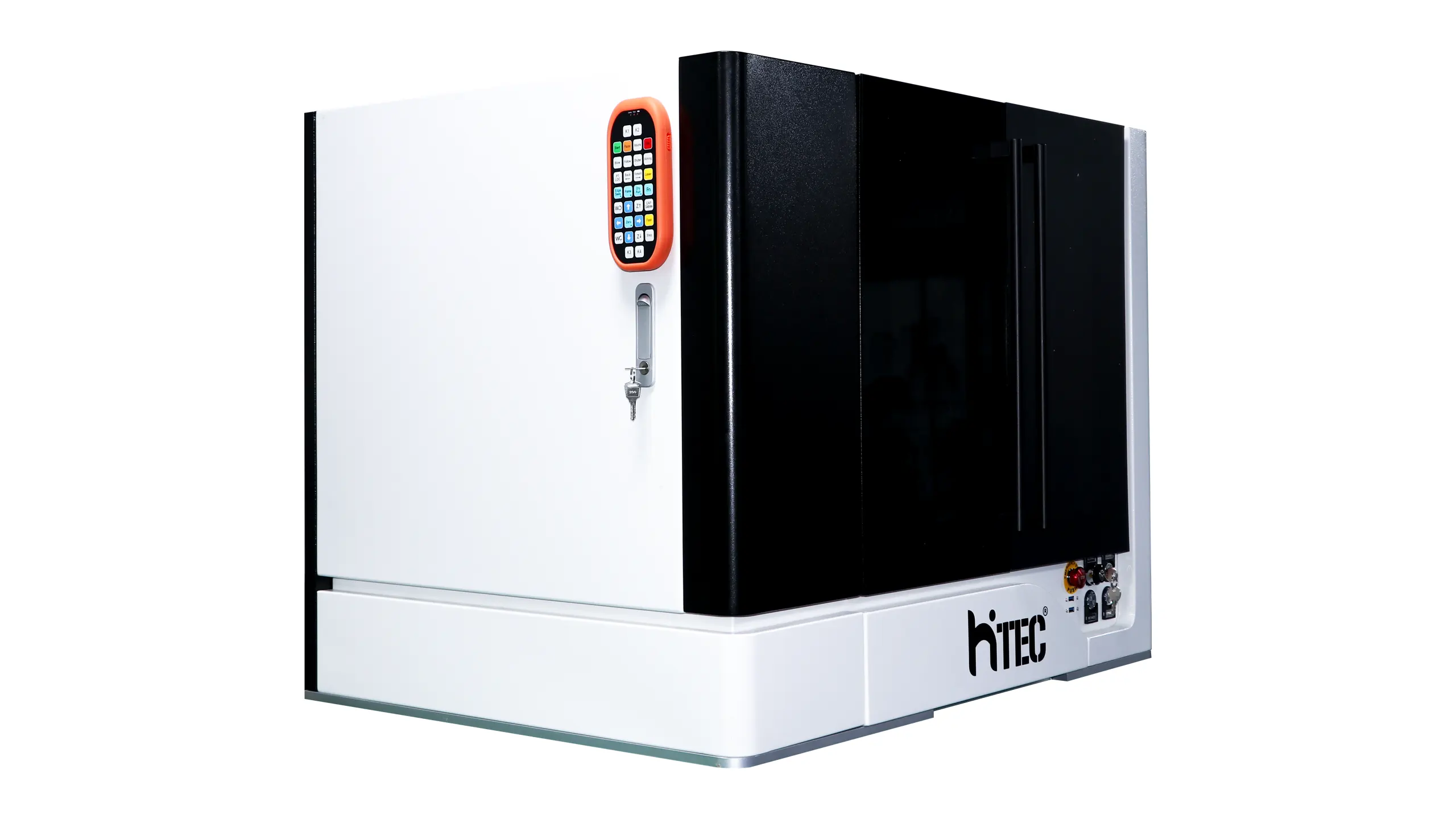 Jewelry laser cutting machine left 45 degree angle view showing structure and design details