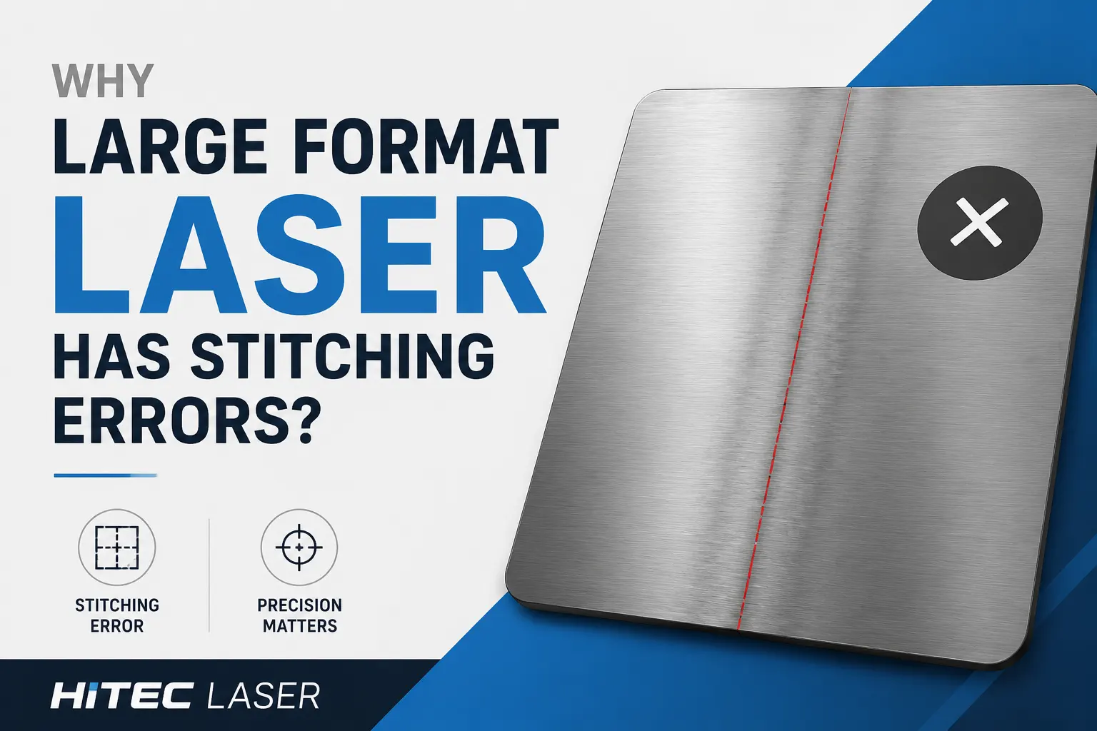 Large format laser marking machine stitching errors caused by multiple marking processes