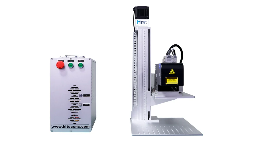 Front view of 3D laser marking machine industrial system