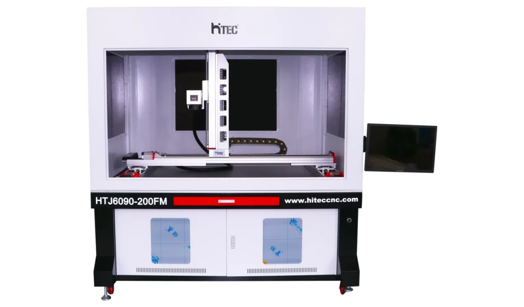 Enclosed gantry laser marking machine for precision engraving on large metal parts