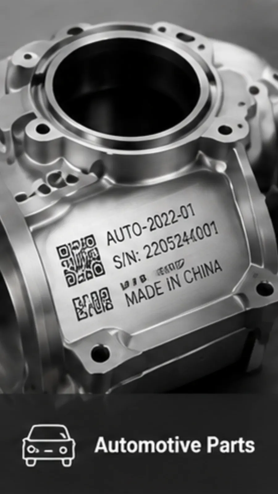 HITEC Laser large format laser marking machine marking serial numbers on oversized automotive parts