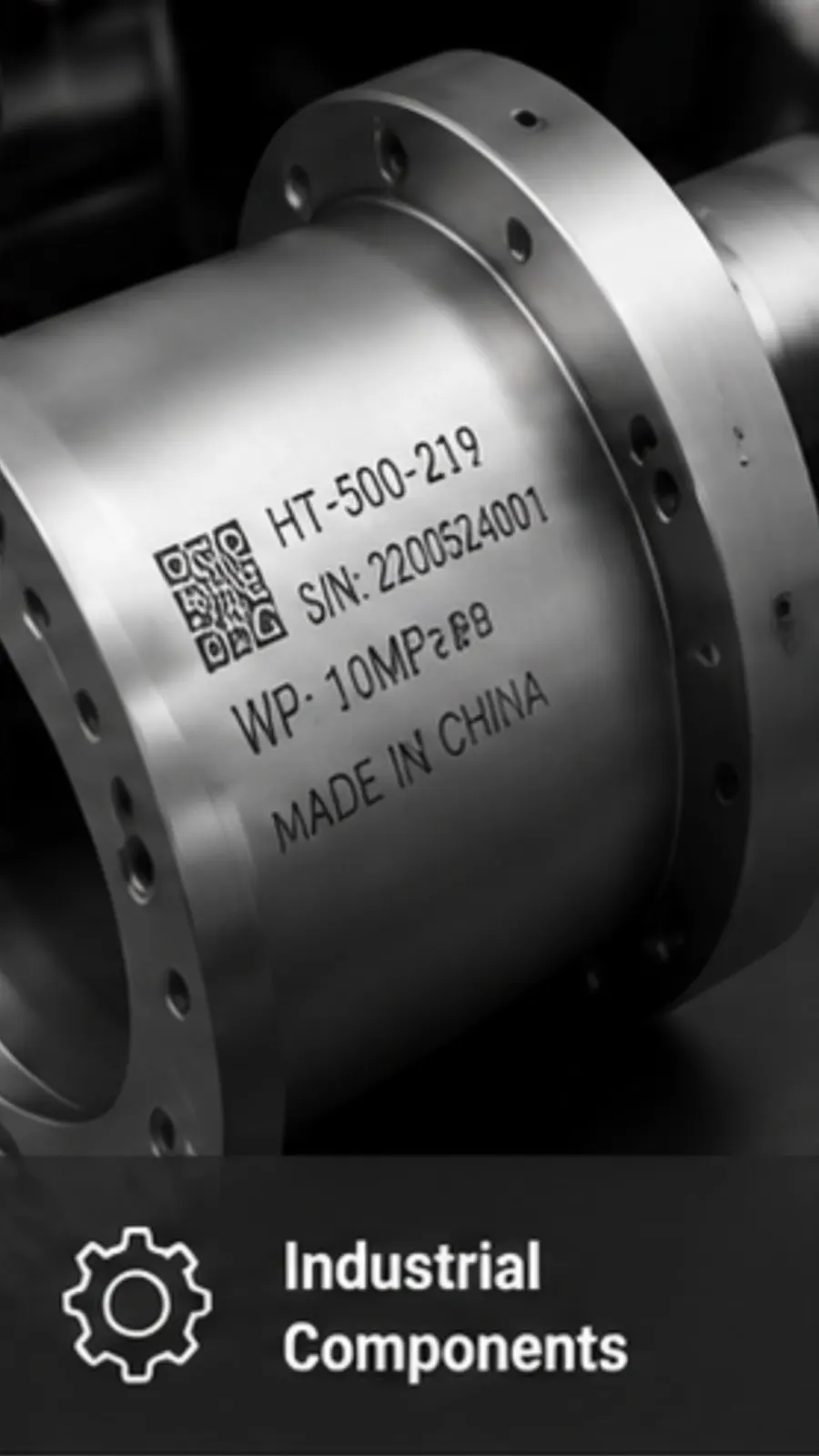 HITEC Laser large format laser marking machine marking nameplates and QR codes on industrial components