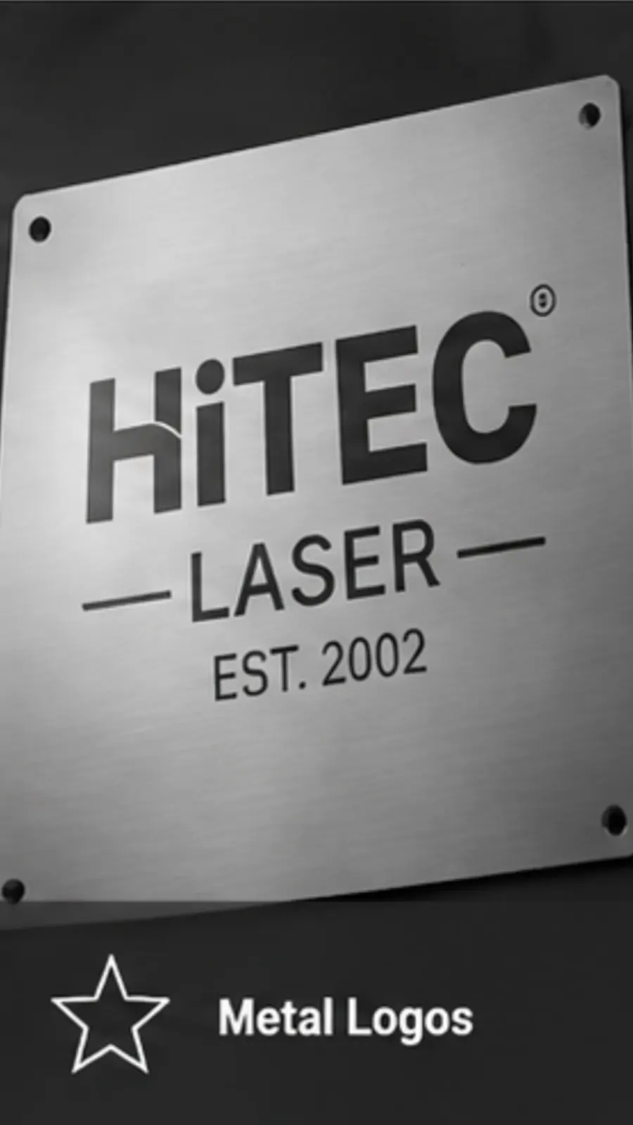 HITEC Laser large format laser marking machine engraving logos on large metal signage