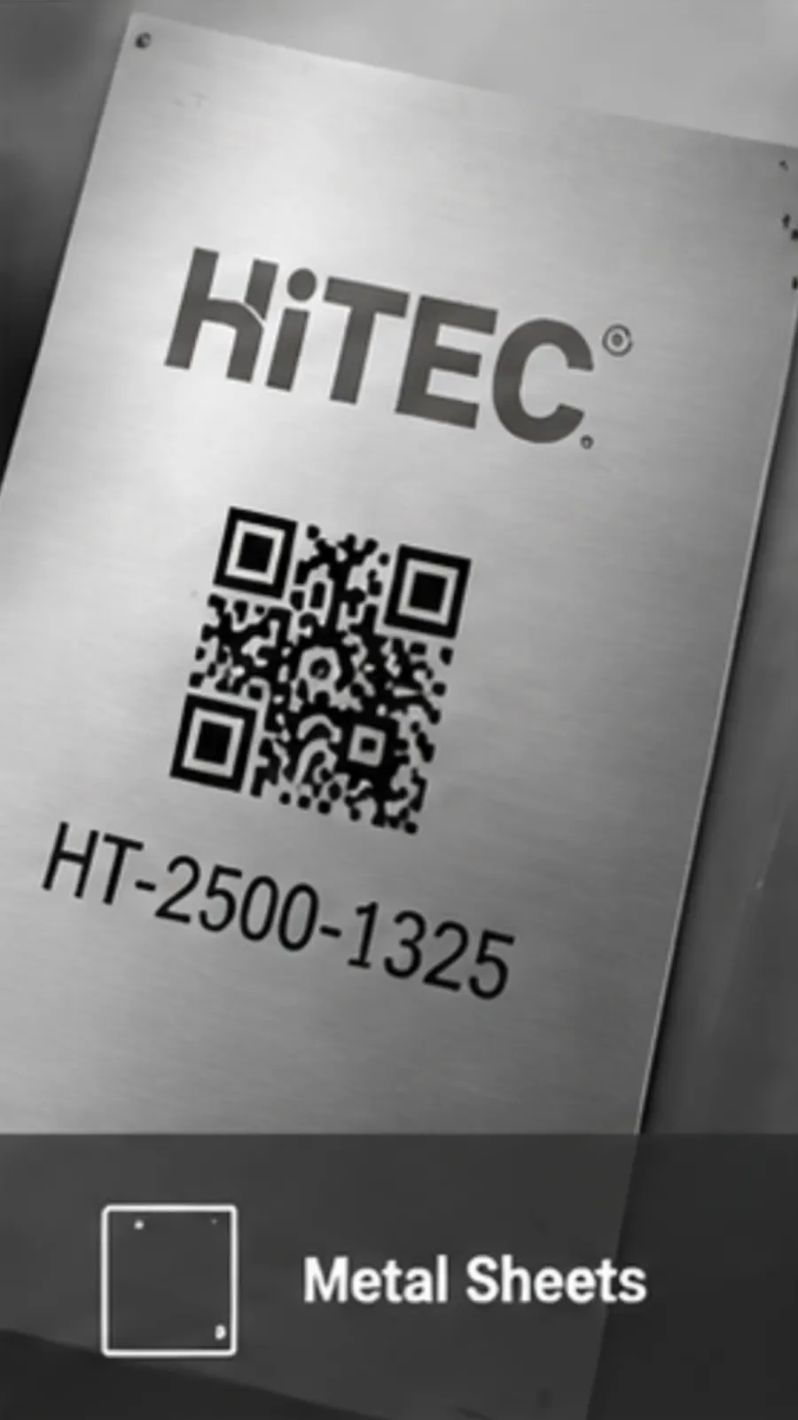 HITEC Laser large format laser marking machine marking logos and codes on metal sheets
