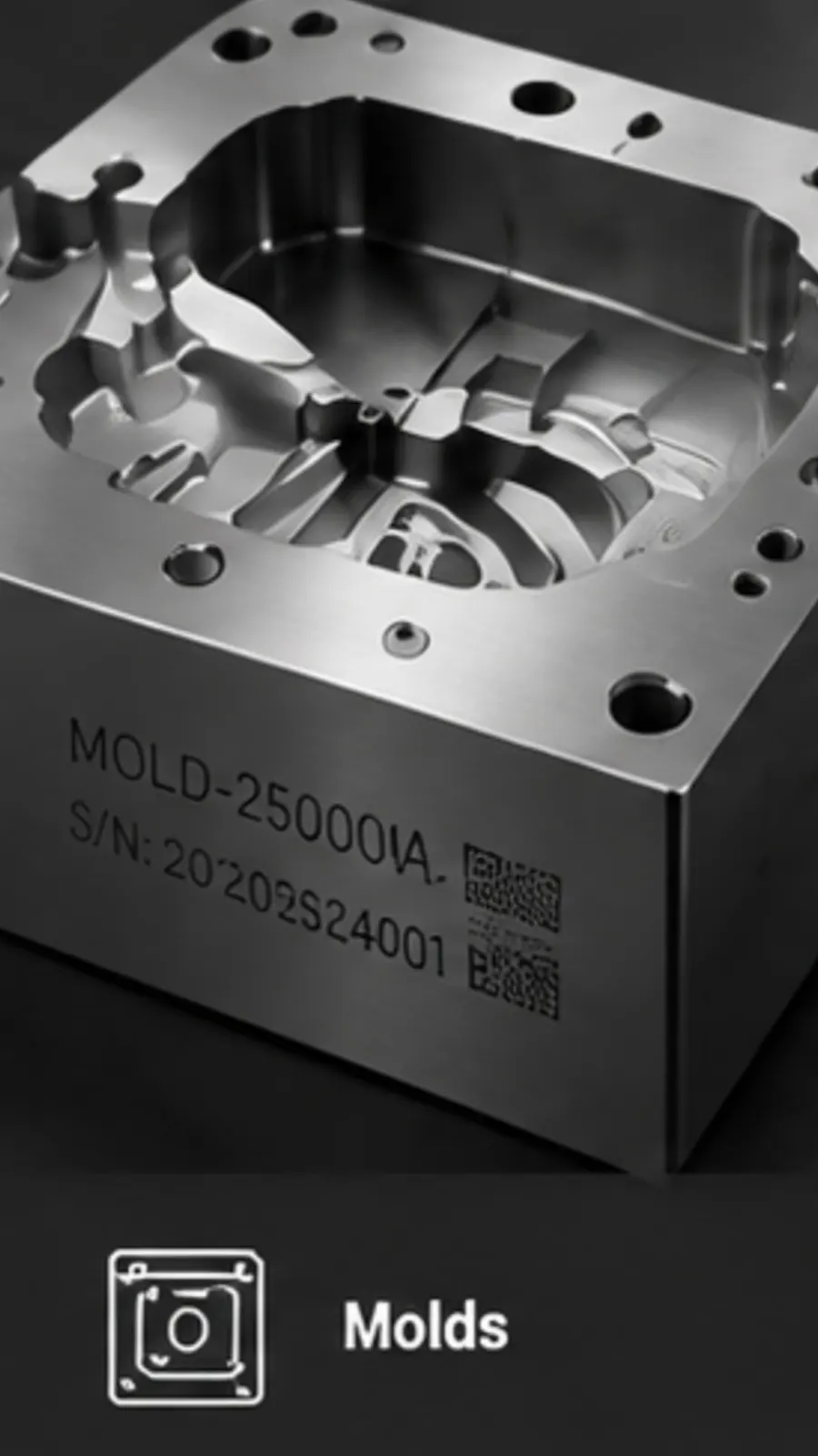 HITEC Laser large format laser marking machine marking large injection and stamping molds