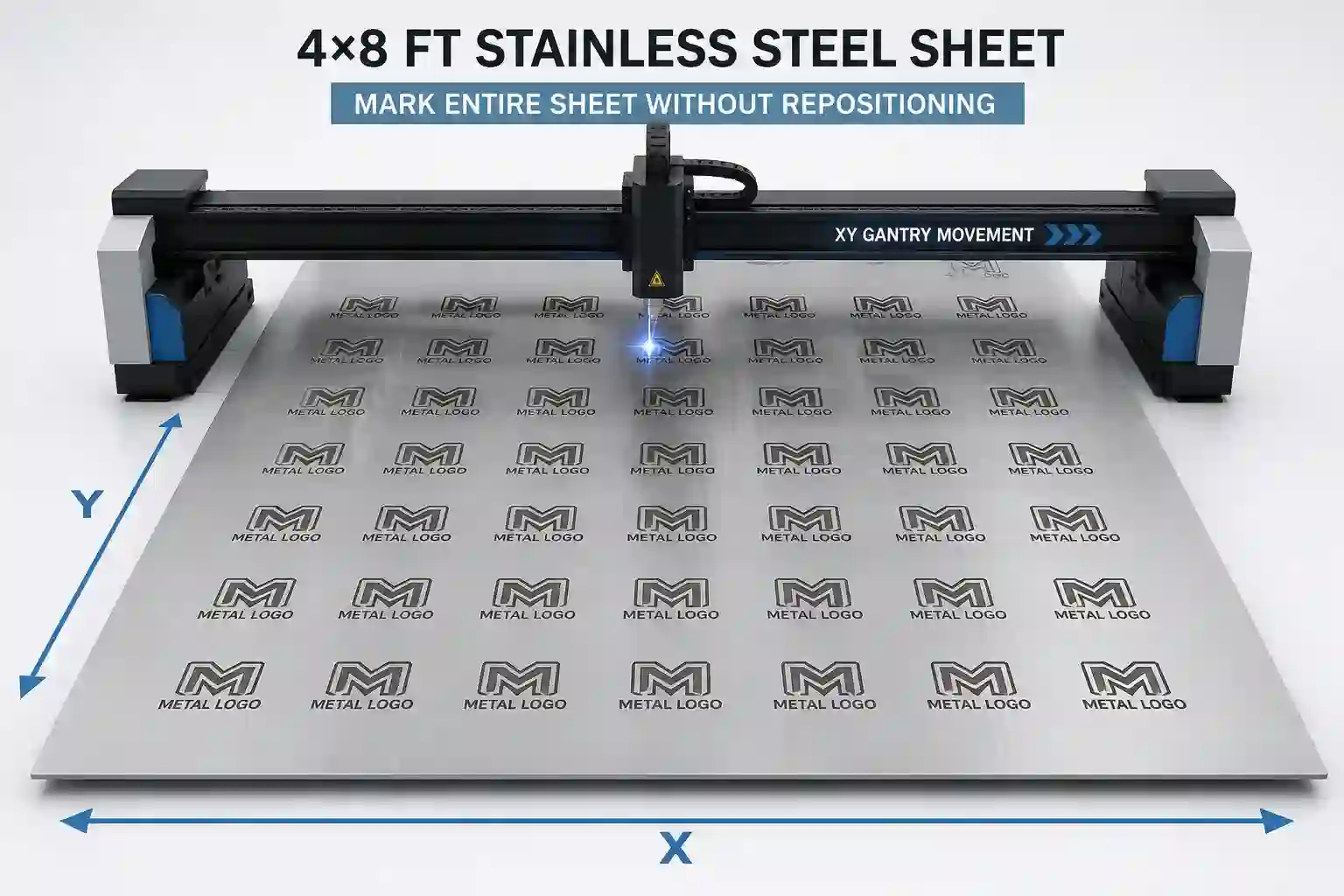 4x8 ft stainless steel sheet laser marking machine