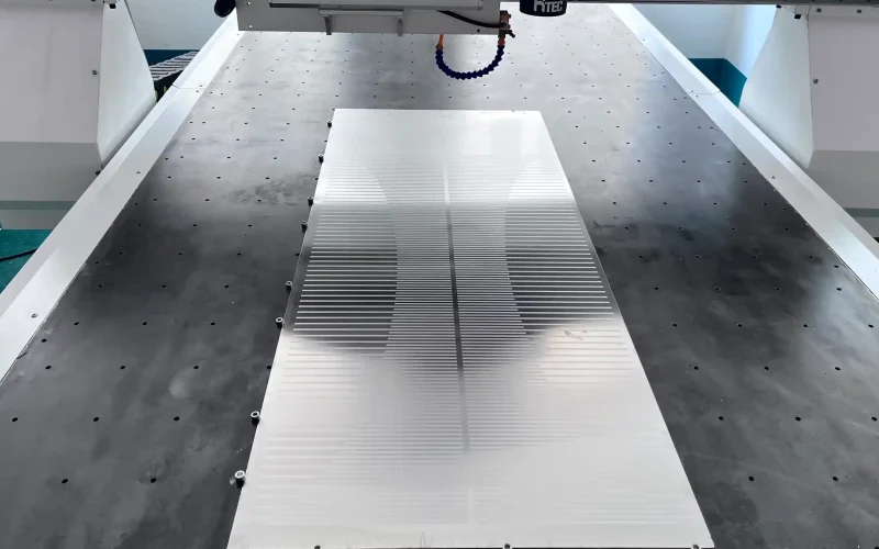 Large format laser marking machine with industrial XY gantry structure for heavy metal parts